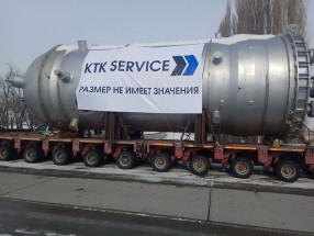 Перевозка синтетического конвертера (вес – 207 тонн, диаметр – 6 метров) по маршруту Хоргос, КНР — Навои, Узбекистан